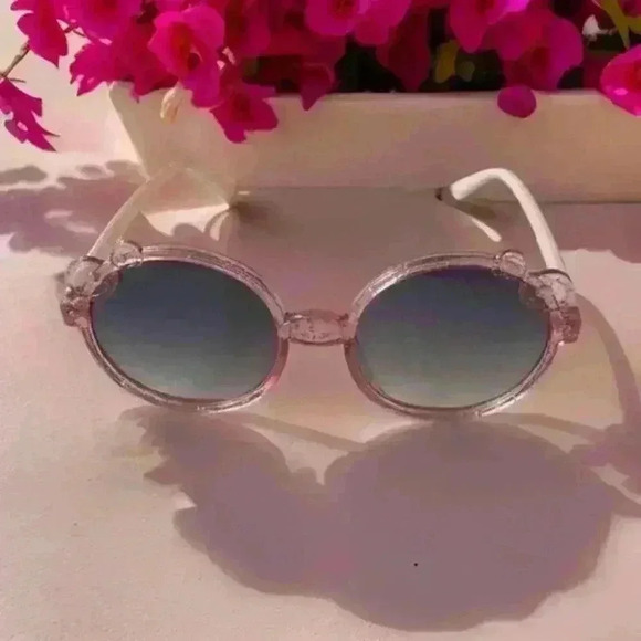 Pink Glitter Little Girl Sunglasses - Picture 3 of 3